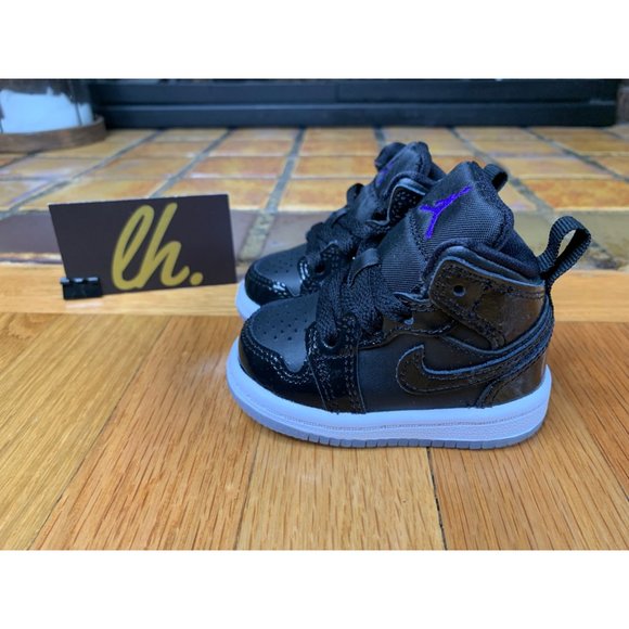 Toddler 2c Air Jordan 1 Mid “Space Jam” Athletic Basketball Shoes DV1338-004 - Picture 3 of 7